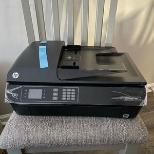 HP Black All-in-One Printer scan copy fax print WiFi business essential